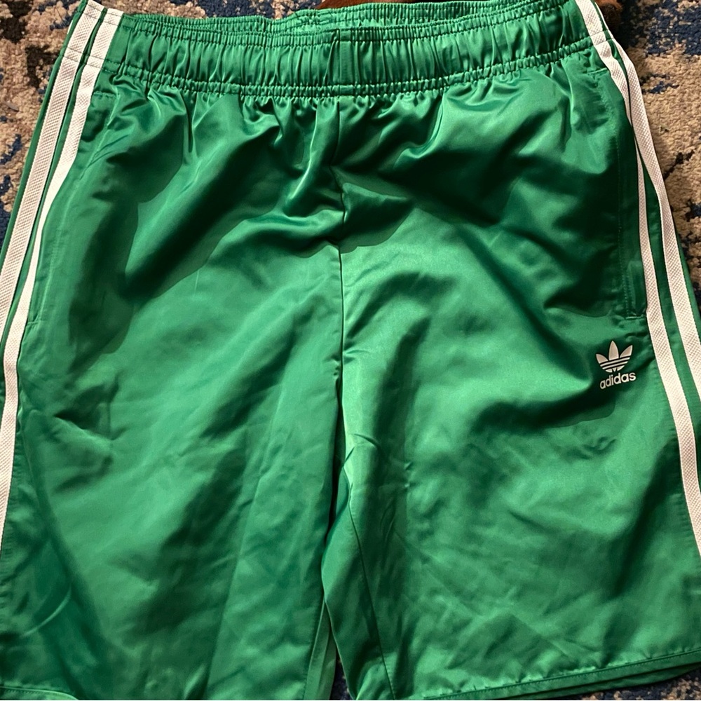 Adidas Kids Emerald Green & Black Athletic Shorts